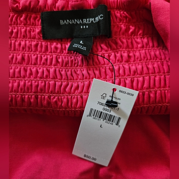 NWT - Banana Republic "Pink Crush" One-Shoulder Cropped Bustier - Size L - Picture 9 of 10
